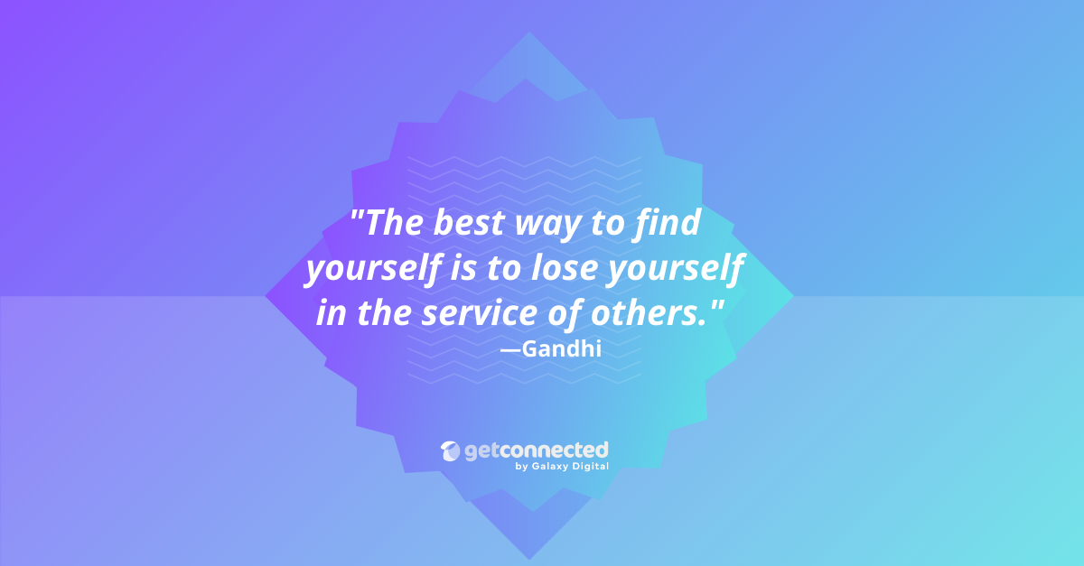 Ghandi Inspirational Volunteer Quote