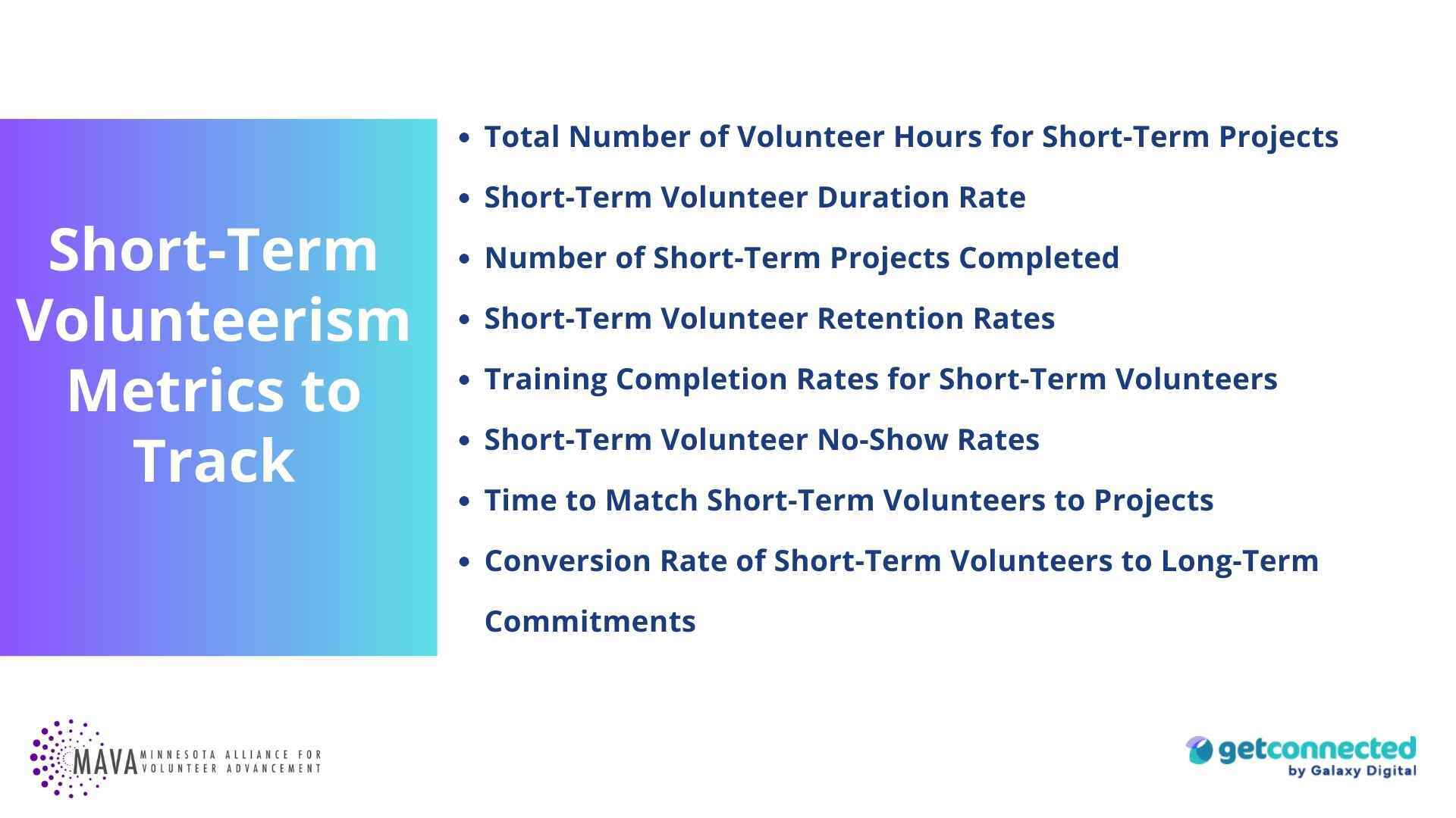 short term volunteerism metrics you should track