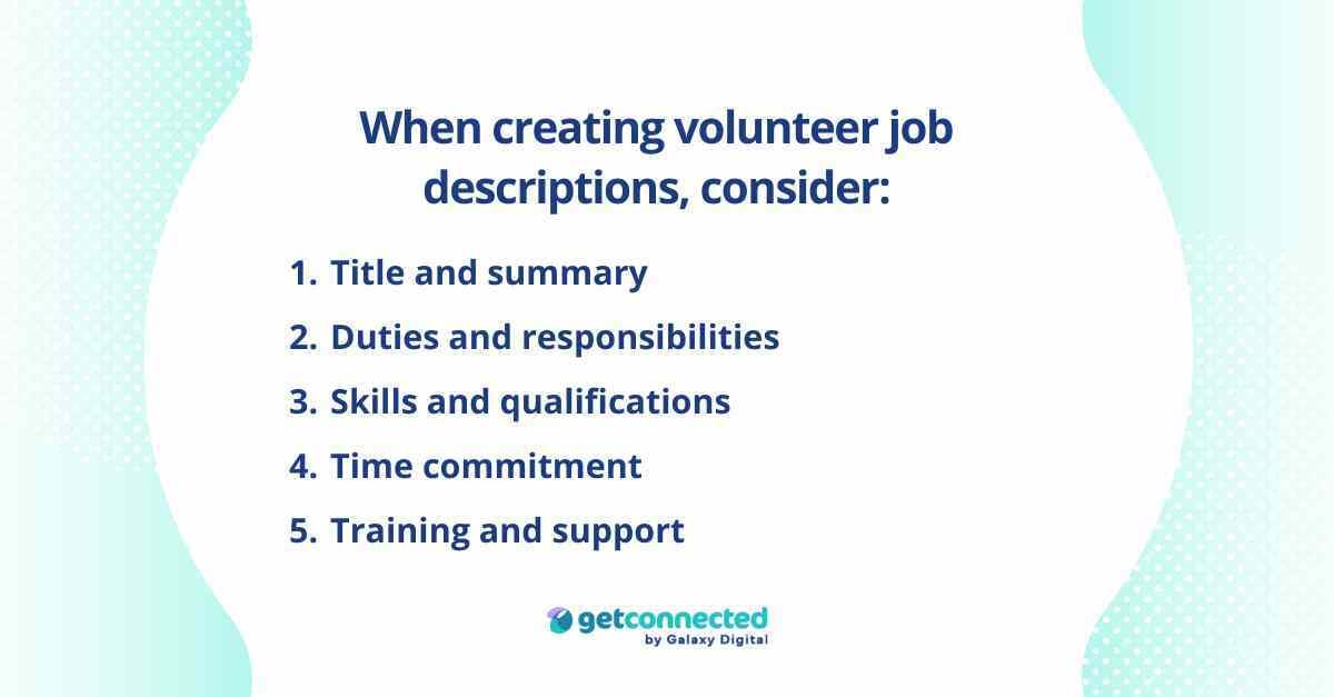 What to consider when creating volunteer job descriptions