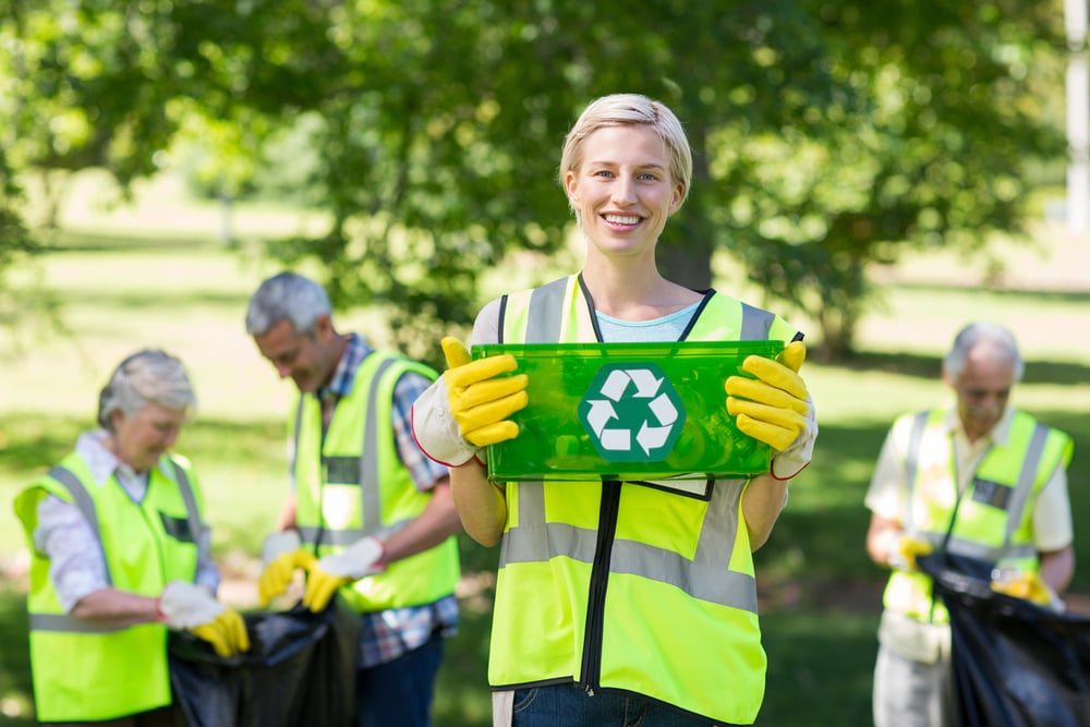 Volunteer contributing their time and tracking their hours