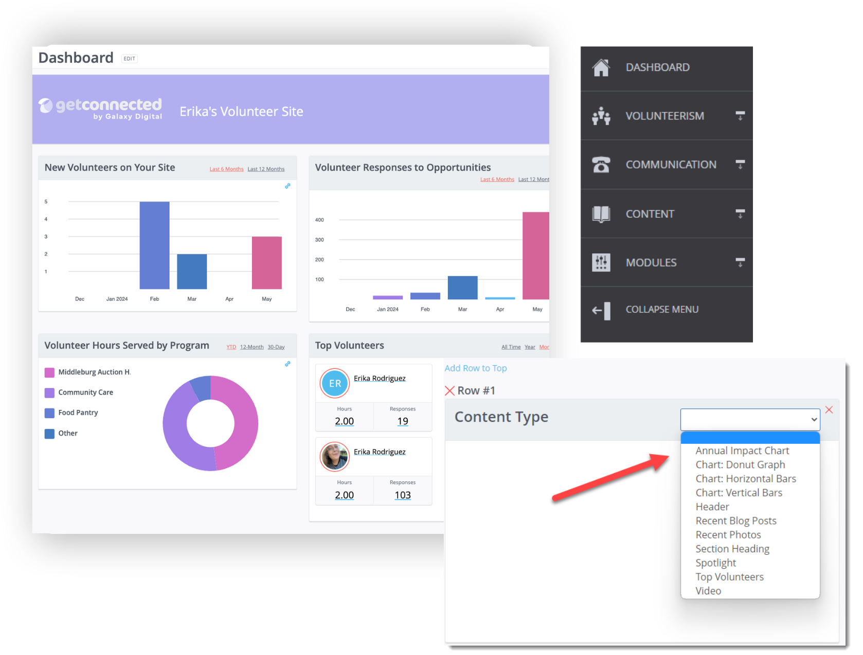 Volunteer Management Dashboard